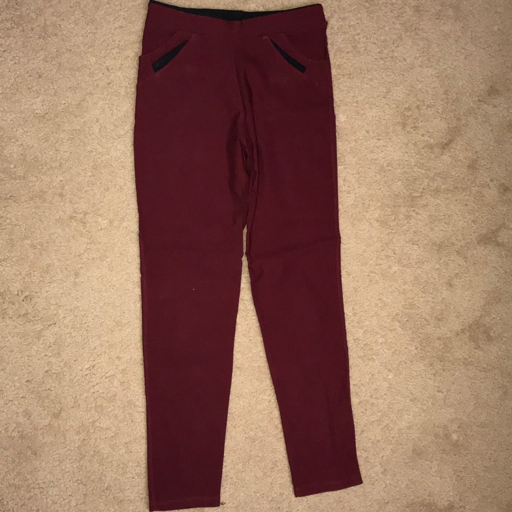 red trousers pants